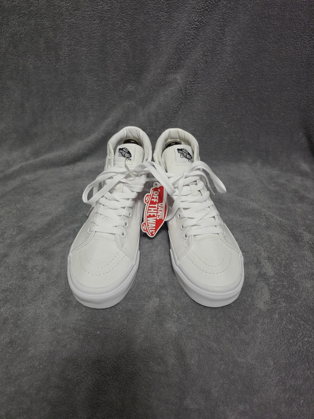 White Vans Sk8 Hi Sneakers - Men's 6.5 / Women's 8